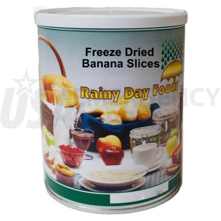 Freeze Dried Fruit - Freeze Dried Sliced Bananas 6 x #2.5 cans