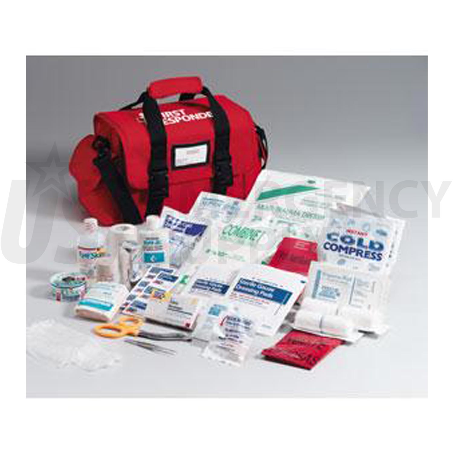 First Responder Kit 158 Piece Large Red Bag USA Emergency Supply